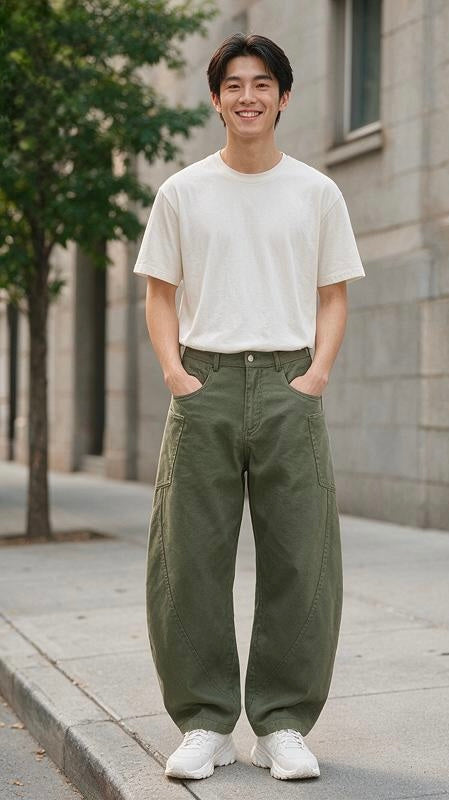 Men's Barrel Leg Pants