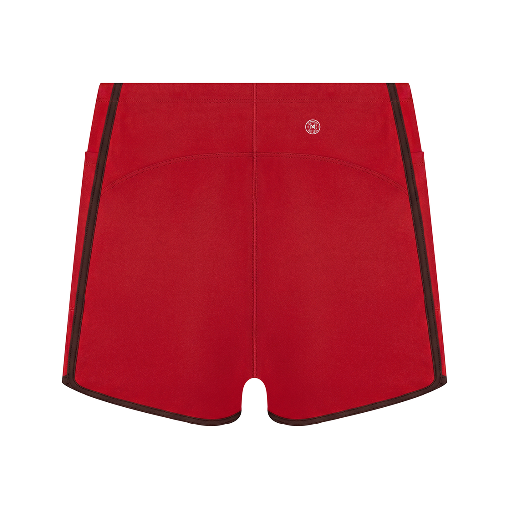 Women's High Rise Color Block Yoga Shorts