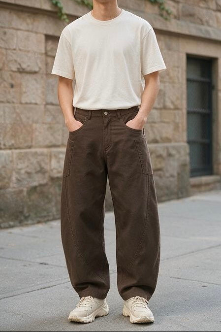 Men's Barrel Leg Pants