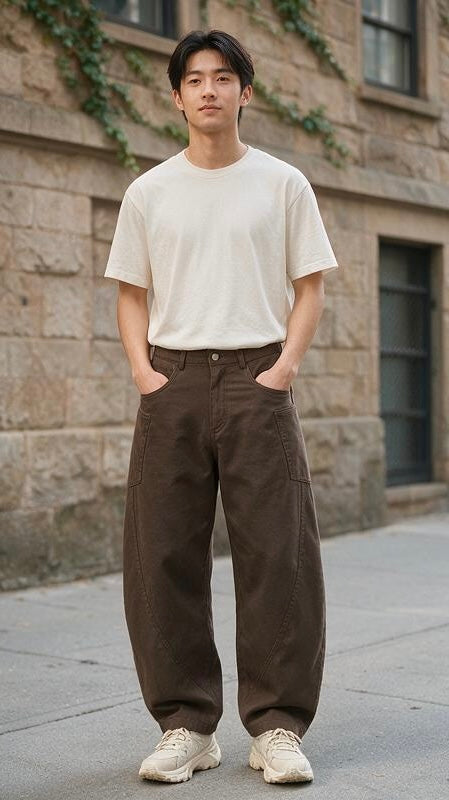 Men's Barrel Leg Pants