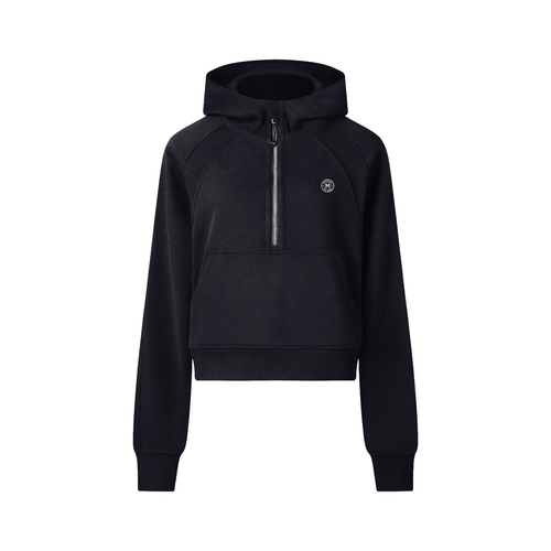 Cropped Half-Zip Hoodie