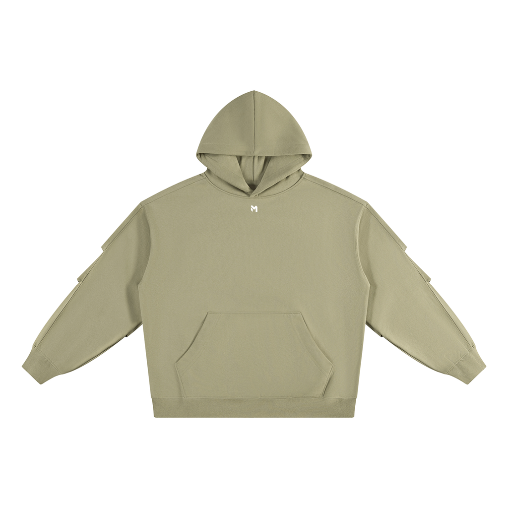 Unisex Heavyweight Ruched Sleeves Hoodie