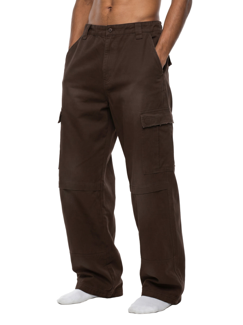 Unisex Sunfade Washed Fleece Cargo Pants